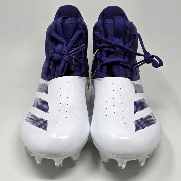 Adidas ADIZERO Chaos High-Top Football Cleats White/Purple IG3459 Mens Sz 12 New main image 4
